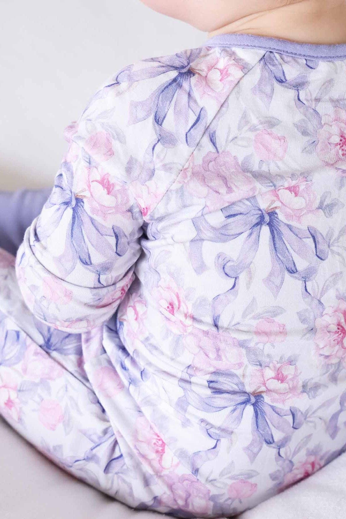 Leighton's Lavender Convertible Zip Romper: 0-3 months