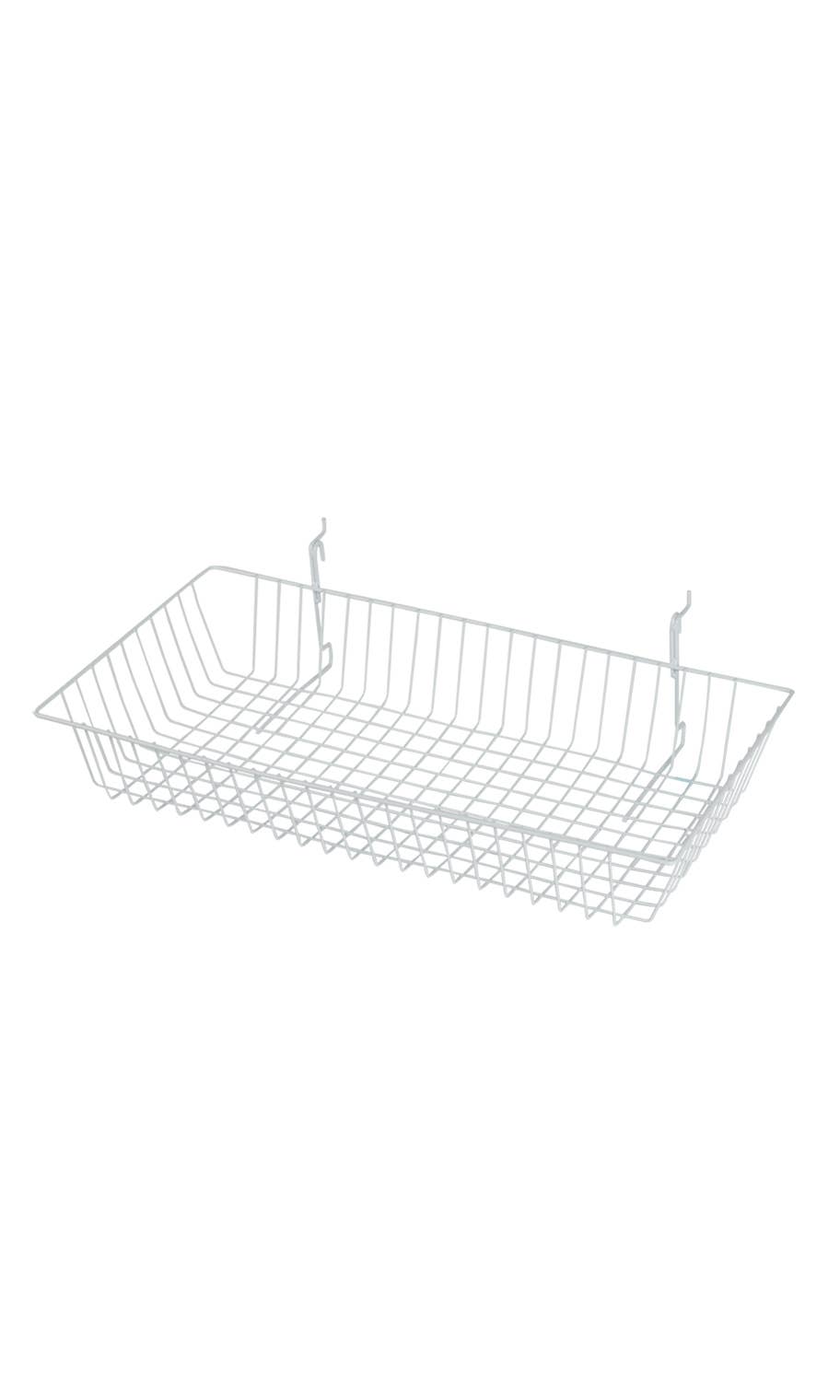 Grid Basket for Slatwall & Wire Grid: Black / 12 x 12 x 4 inch