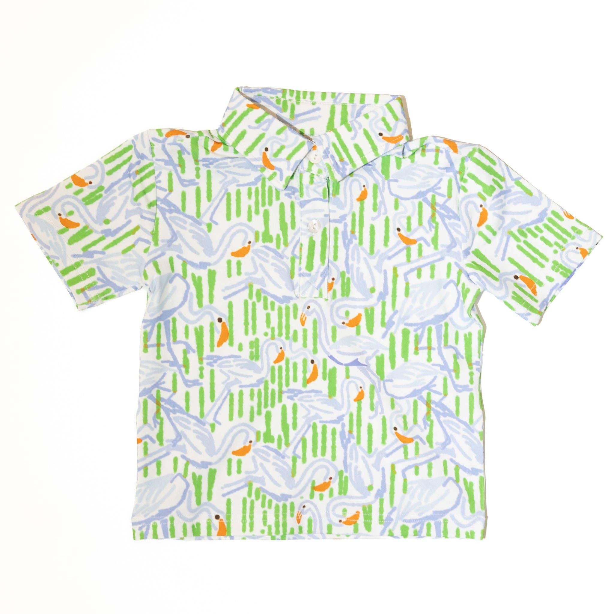 Boys Summer Swan Polo: 2T