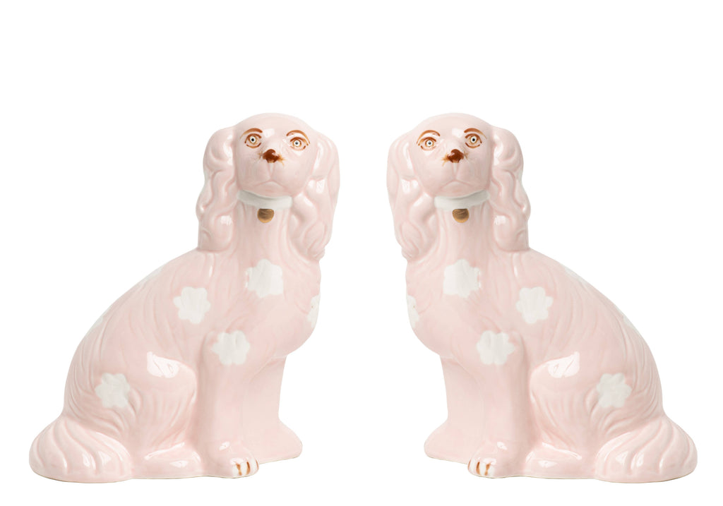 Pale Pink Staffordshire Dogs: Medium