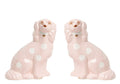 Pale Pink Staffordshire Dogs: Medium