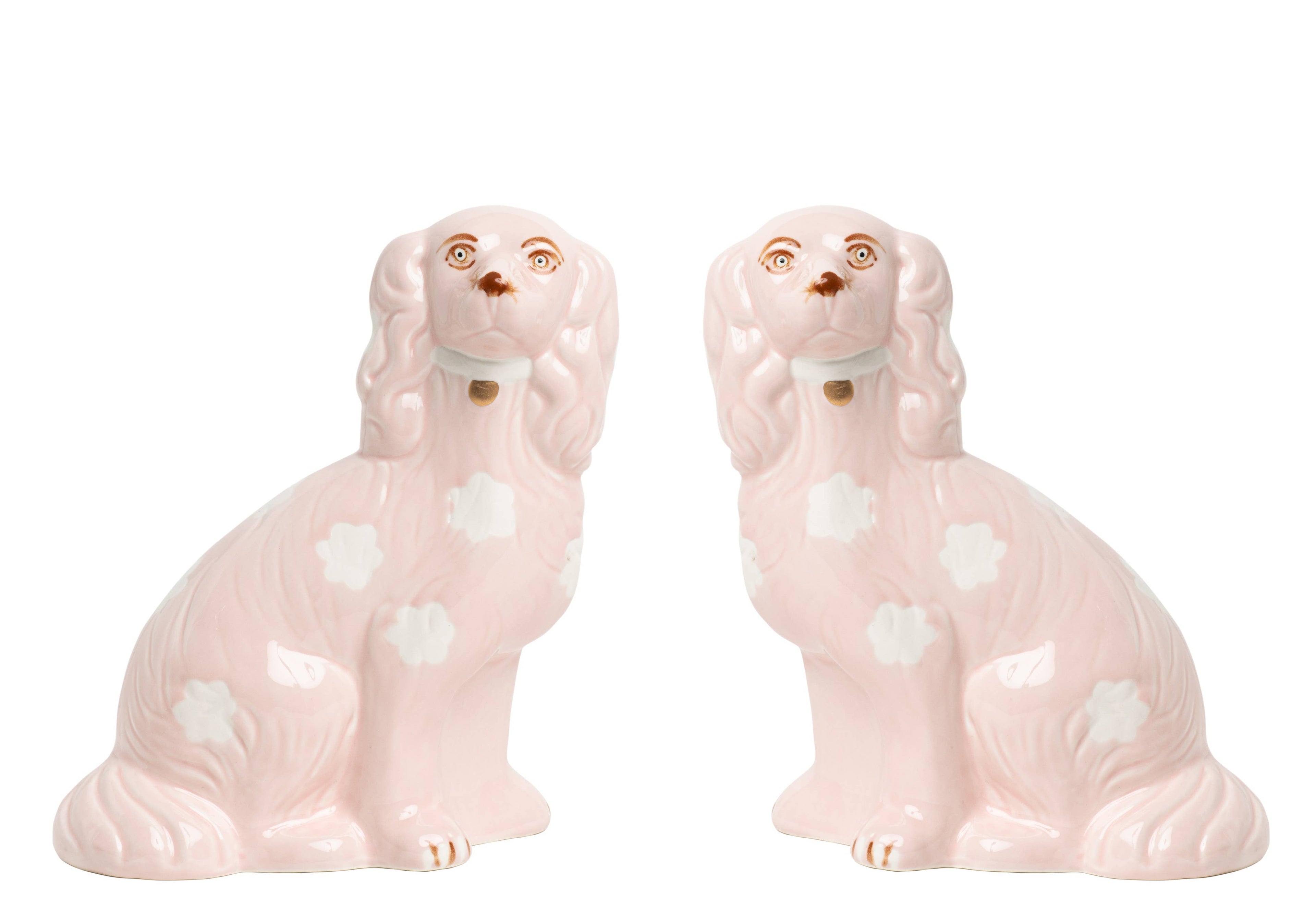 Pale Pink Staffordshire Dogs: Medium