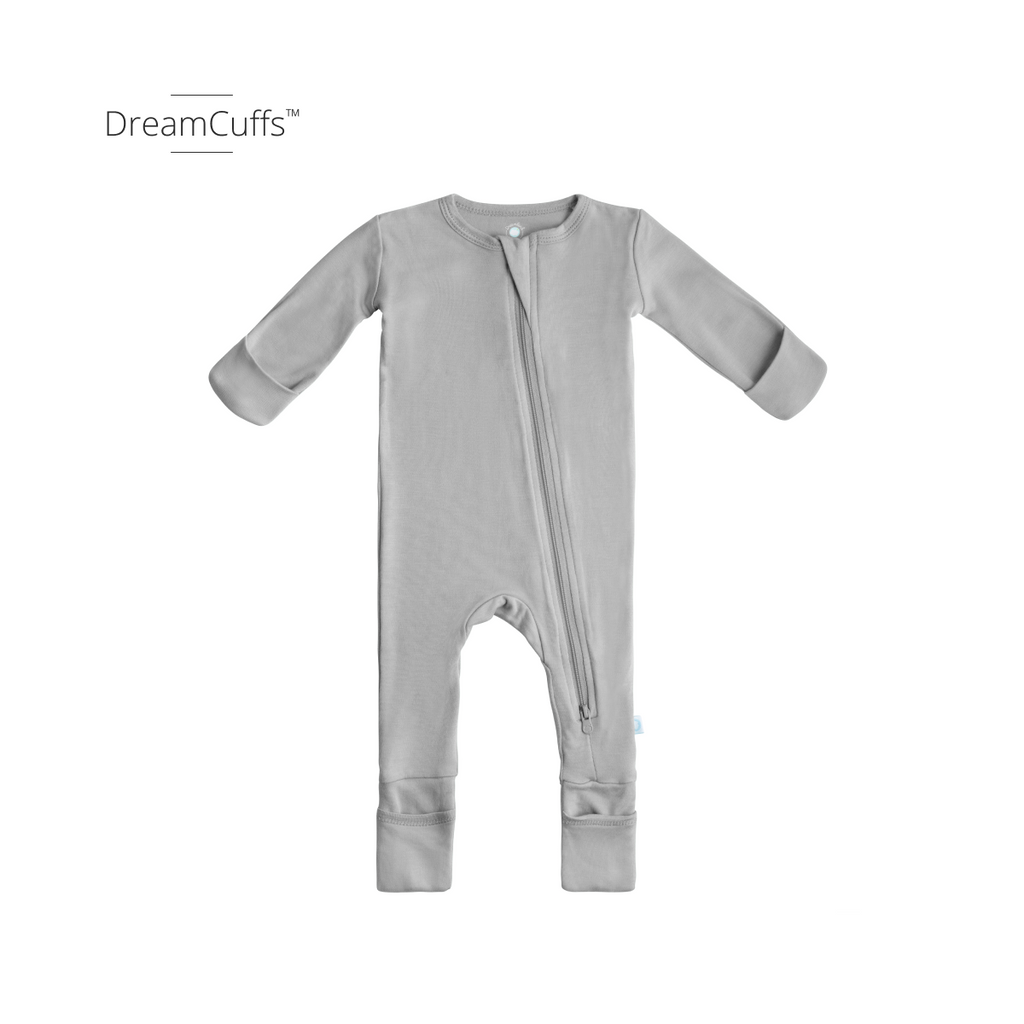 Baby Bamboo Pajamas w/ DreamCuffs™: Grey Star / 0 - 3 Months