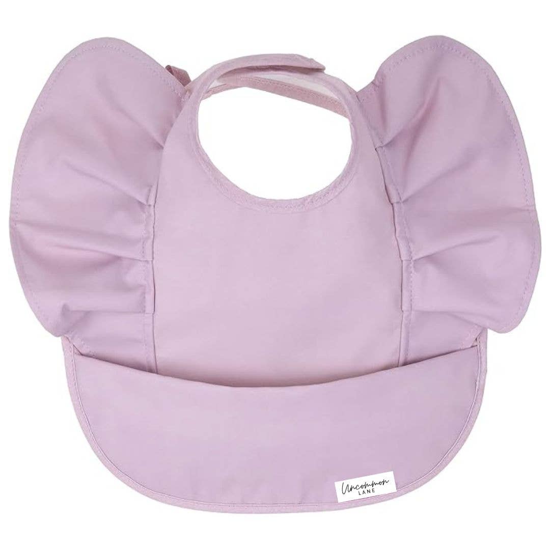 Wing Ruffle Waterproof Bib: Prima-rose Ballerina