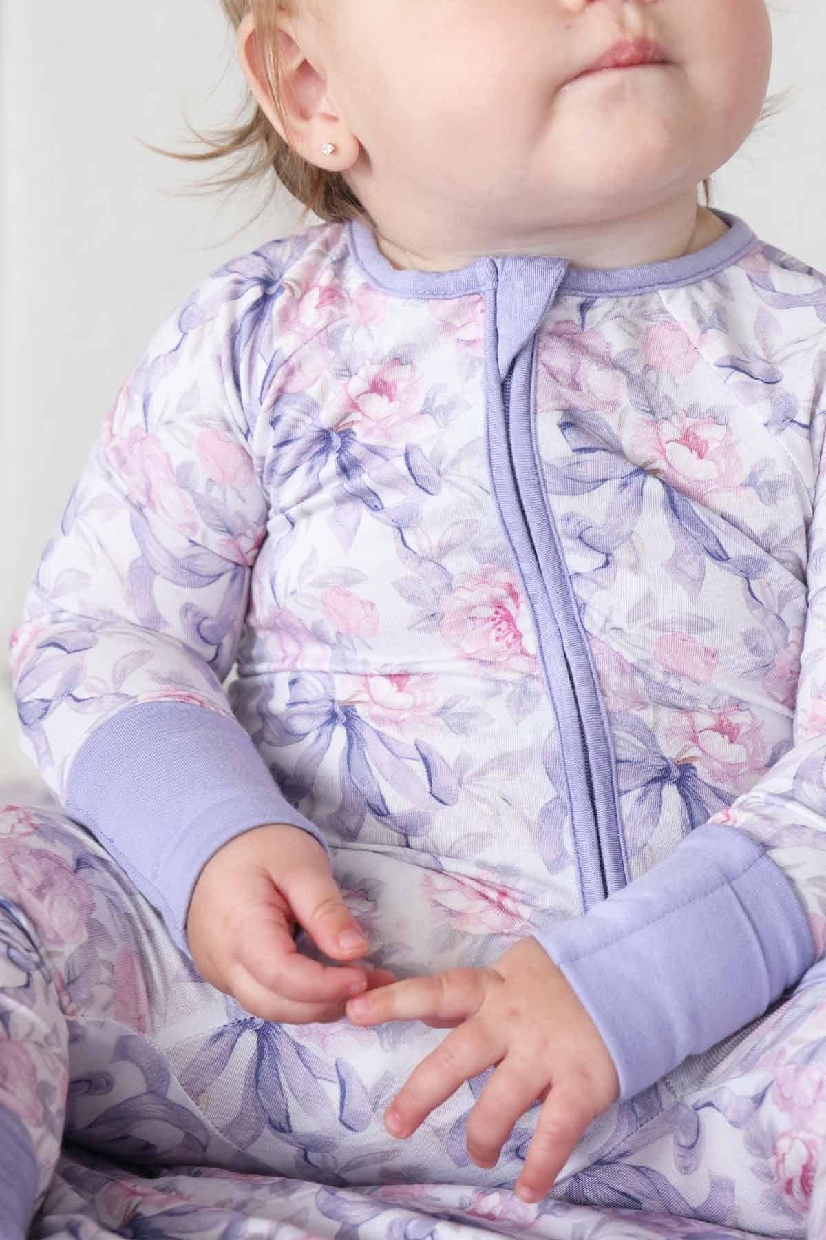 Leighton's Lavender Convertible Zip Romper: 3-6 months