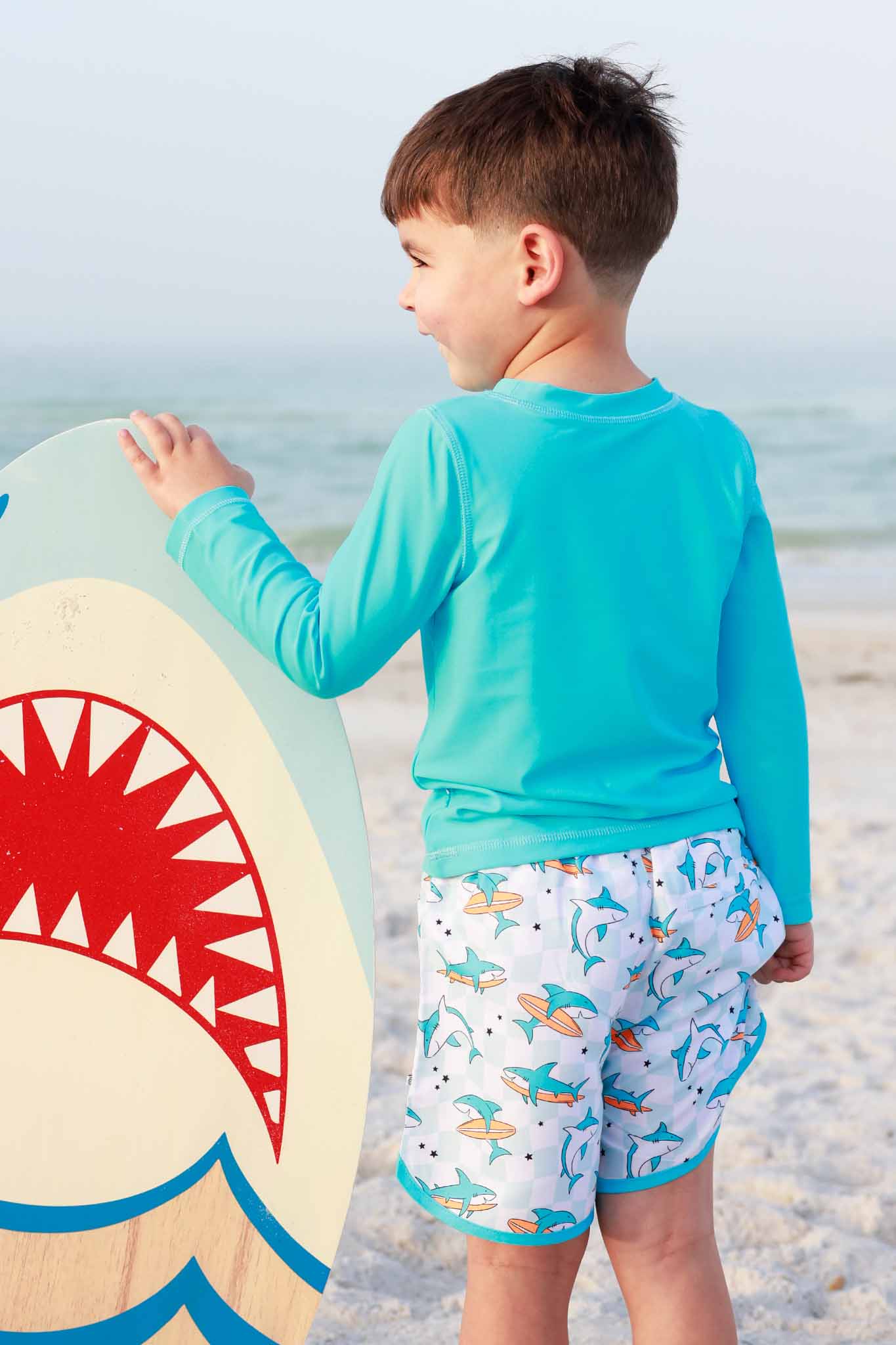 Boy's Swim Trunks | Totally Jawsome: 3-6 months