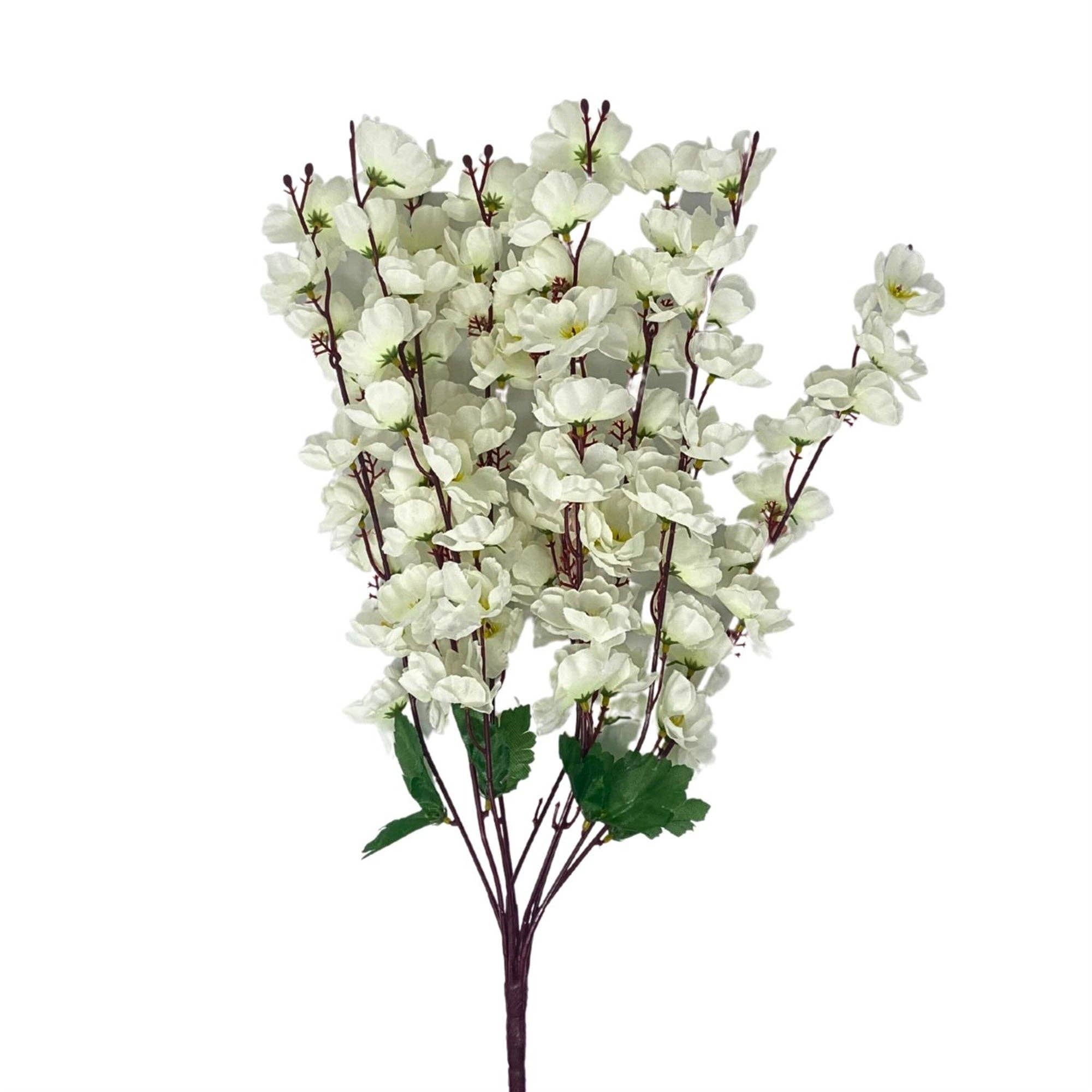 Cherry Blossom Bush x9 18" - Cream