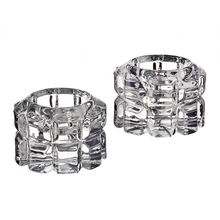 Diamante Votive Holder Pair - Candle Holder: Non Leaded Crystal