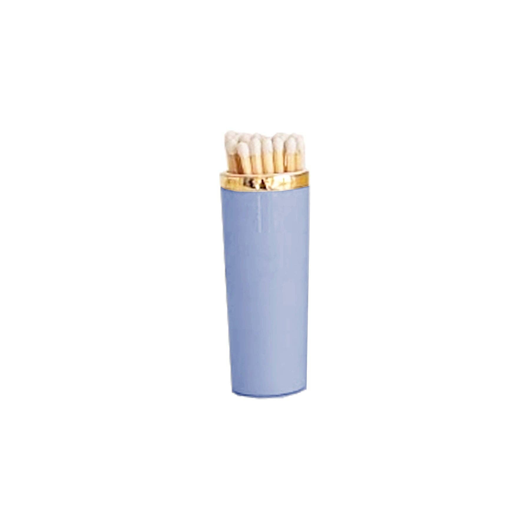 Solid Match Holder/ Striker with Gold Accent: French Blue