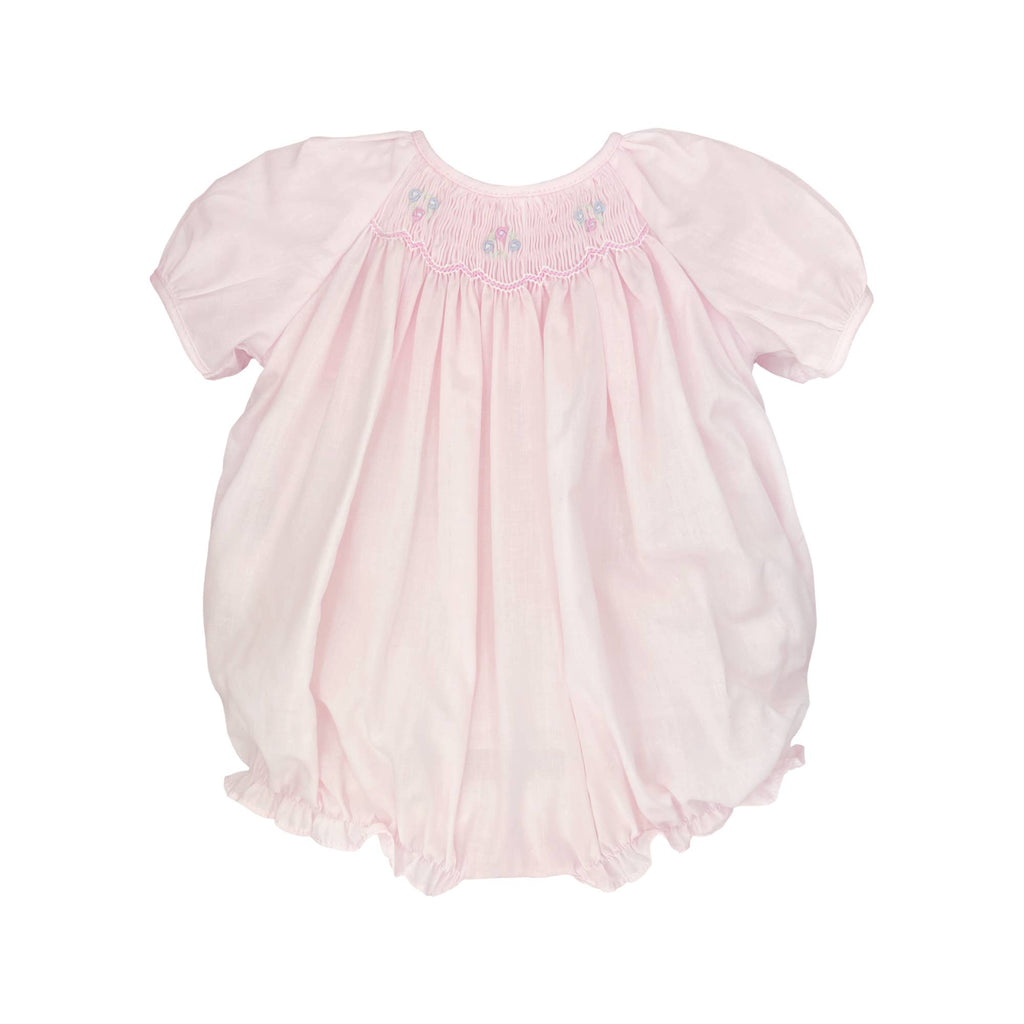 Bubble with Novelty Smocking: White / Preemie