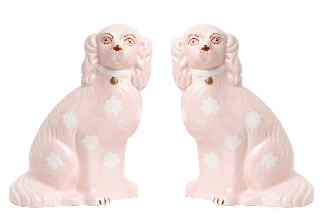 Pale Pink Staffordshire Dogs: Medium