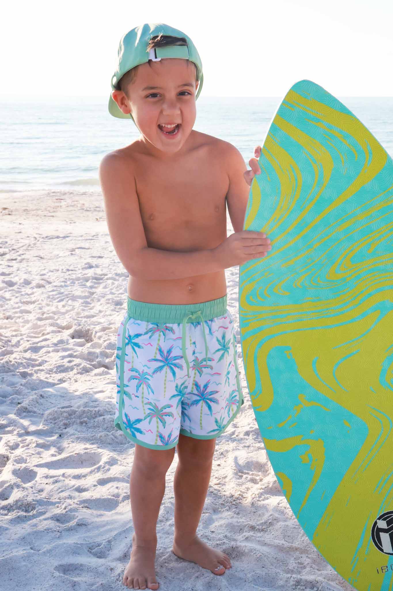 Boy's Swim Trunks | Blue Lagoon: 0-3 months