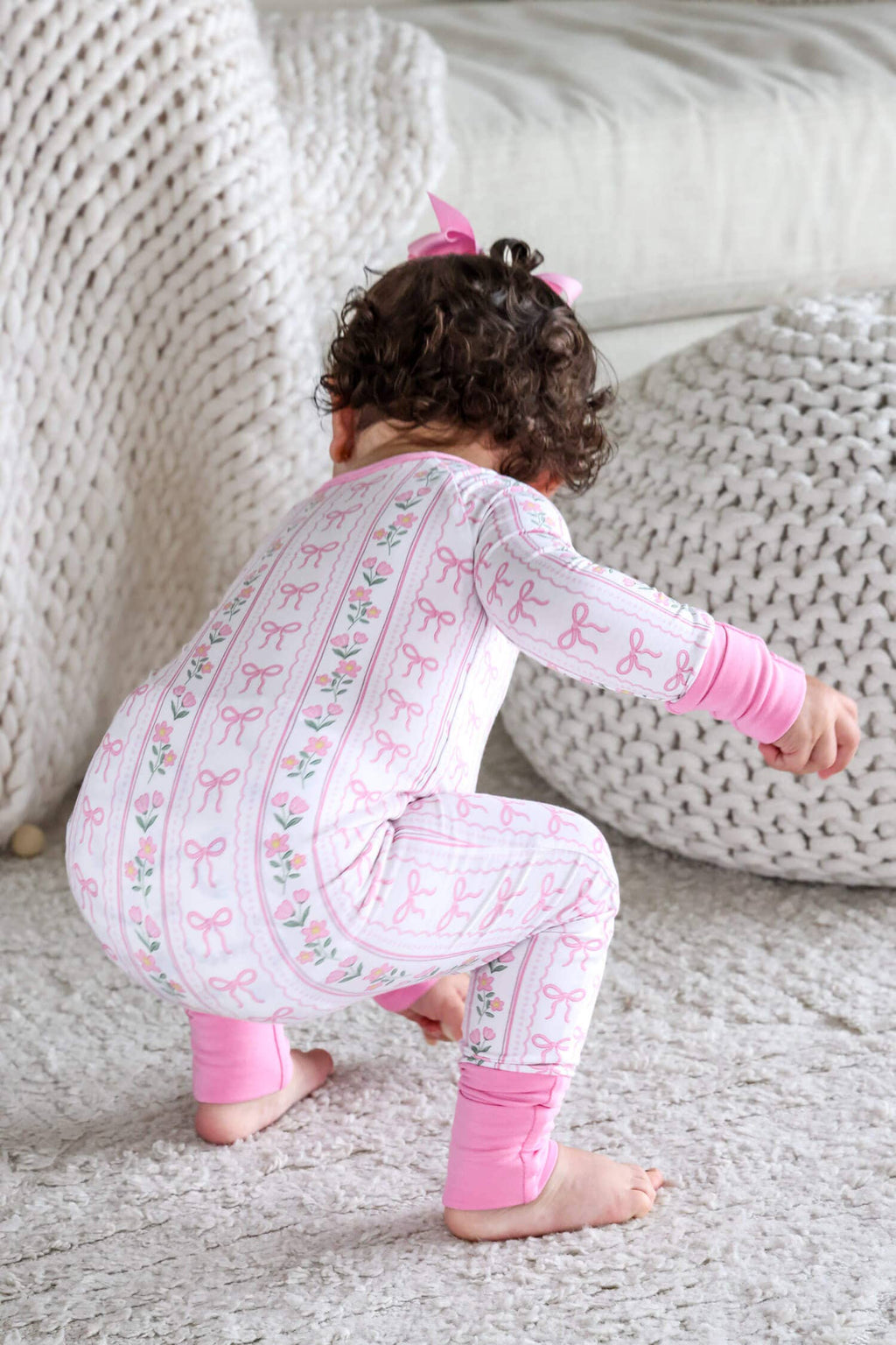 Convertible Zip Romper | Coquette Garden: 6-12 months