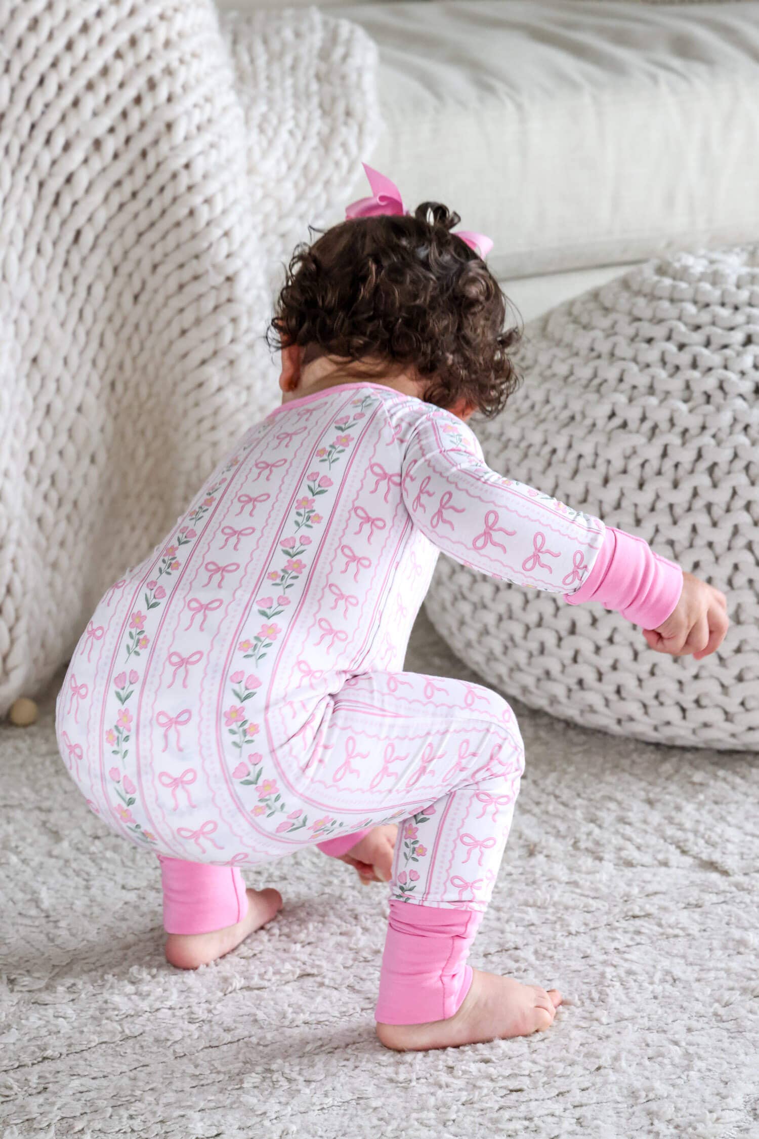 Convertible Zip Romper | Coquette Garden: 6-12 months