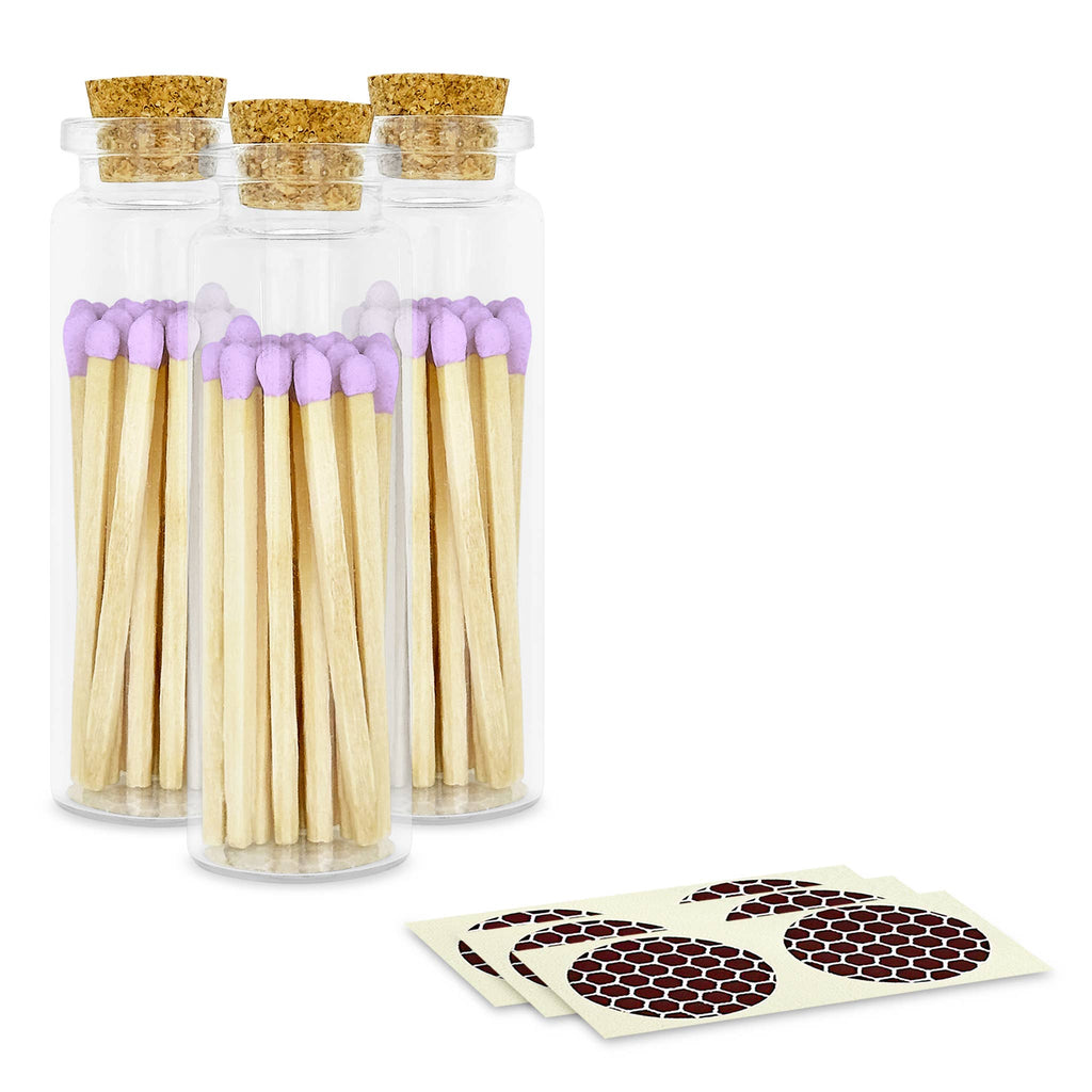 2" Matches + Small Bottle - Color of Your Choice + Strikers: Lilac