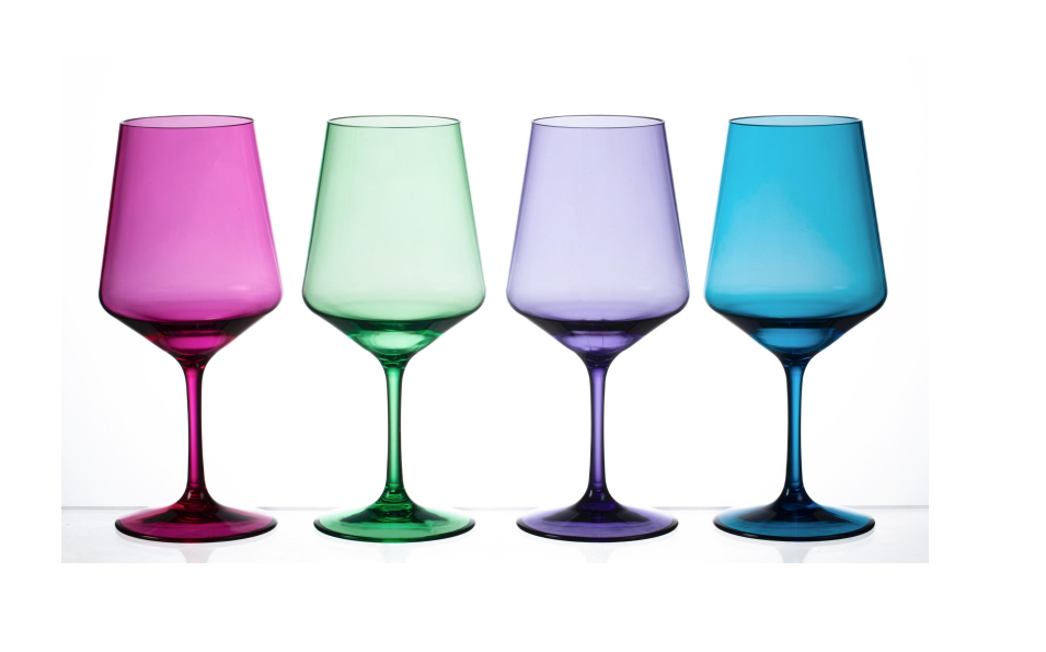 TR-0752COLOR Tritan Lexington Stem Wine Glass: Purple