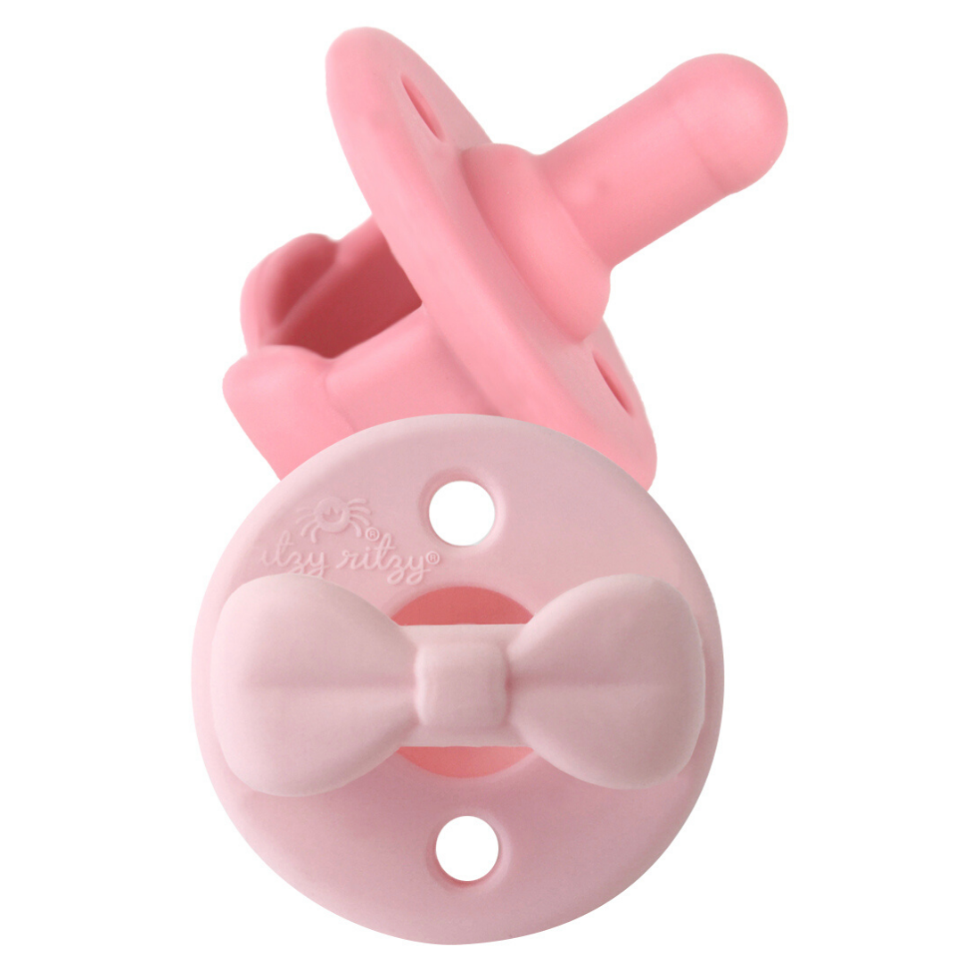 Sweetie Soother™ Pacifier Sets (2-pack): Robin's Egg Blue + Navy Cables