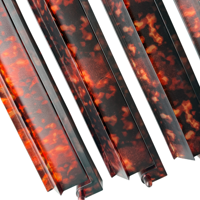 Tortoise Shell Mahjong Rack & Pusher Set Matte Finish: Tortoise Shell
