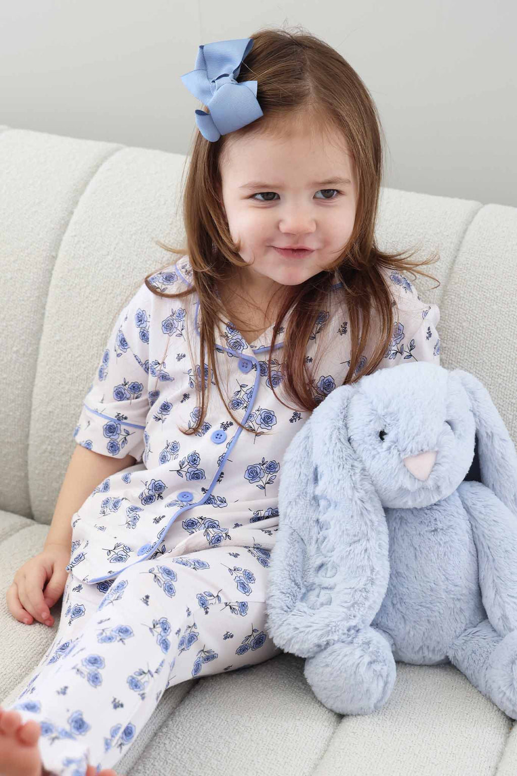 Girl's Two Piece Flare Lounge Set | Sapphire Garden: 18-24 months