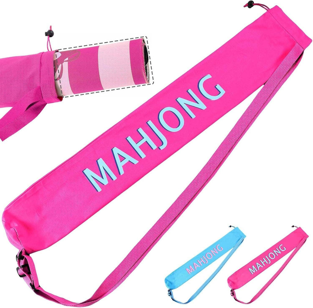 Mahjong Travel Bag – Large Capacity Crossbody Storage Tote: Pink (Polyester)