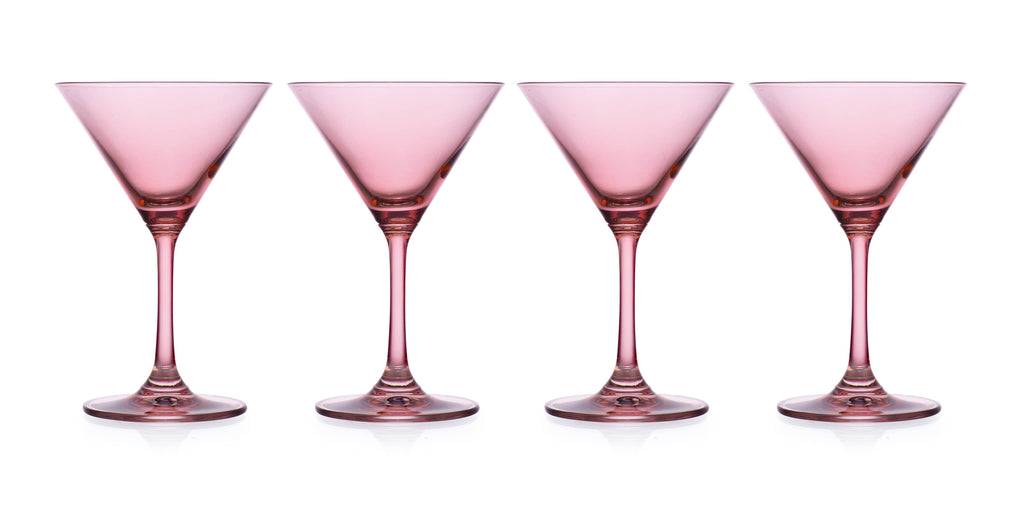 Set of Four Veneto Martini Glasses: Amethyst