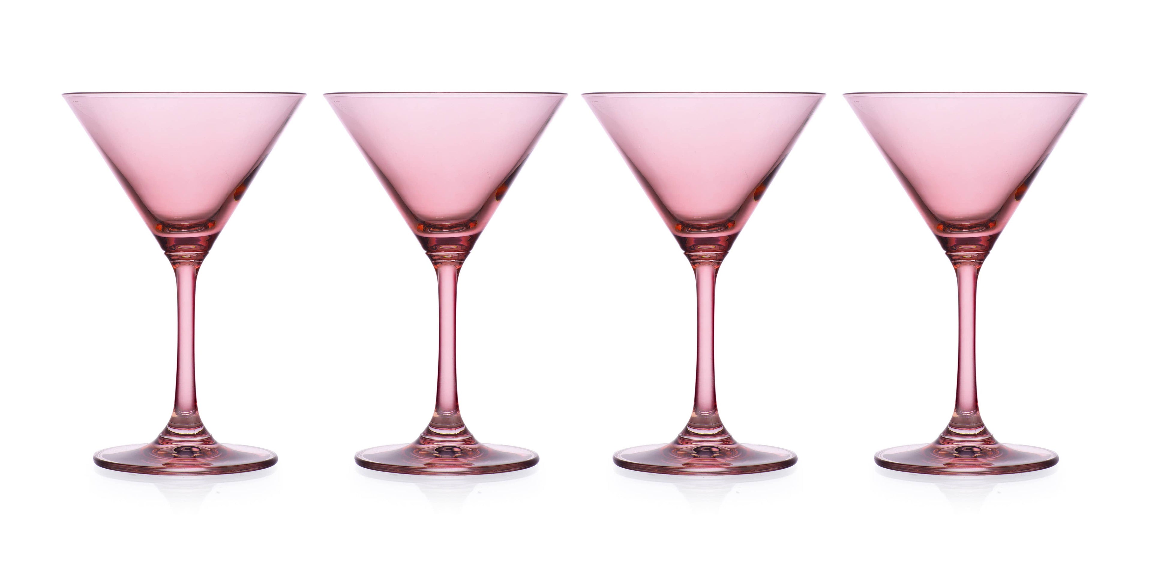 Set of Four Veneto Martini Glasses: Amethyst