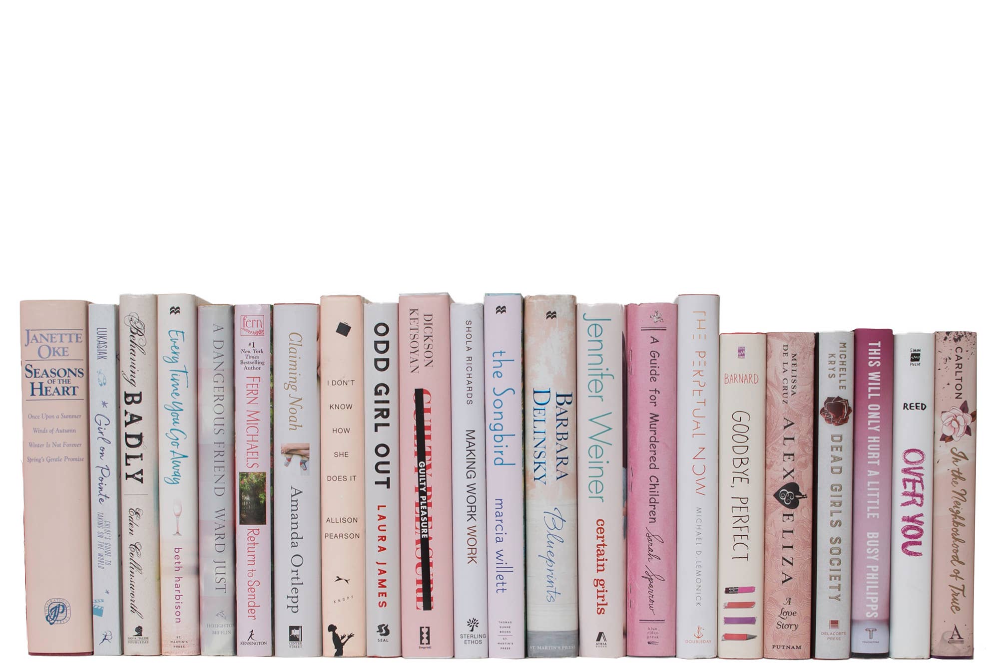 Decorative Pink Books By The Foot - Blush Dust Jacket: Pink