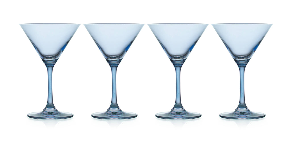 Set of Four Veneto Martini Glasses: Amethyst