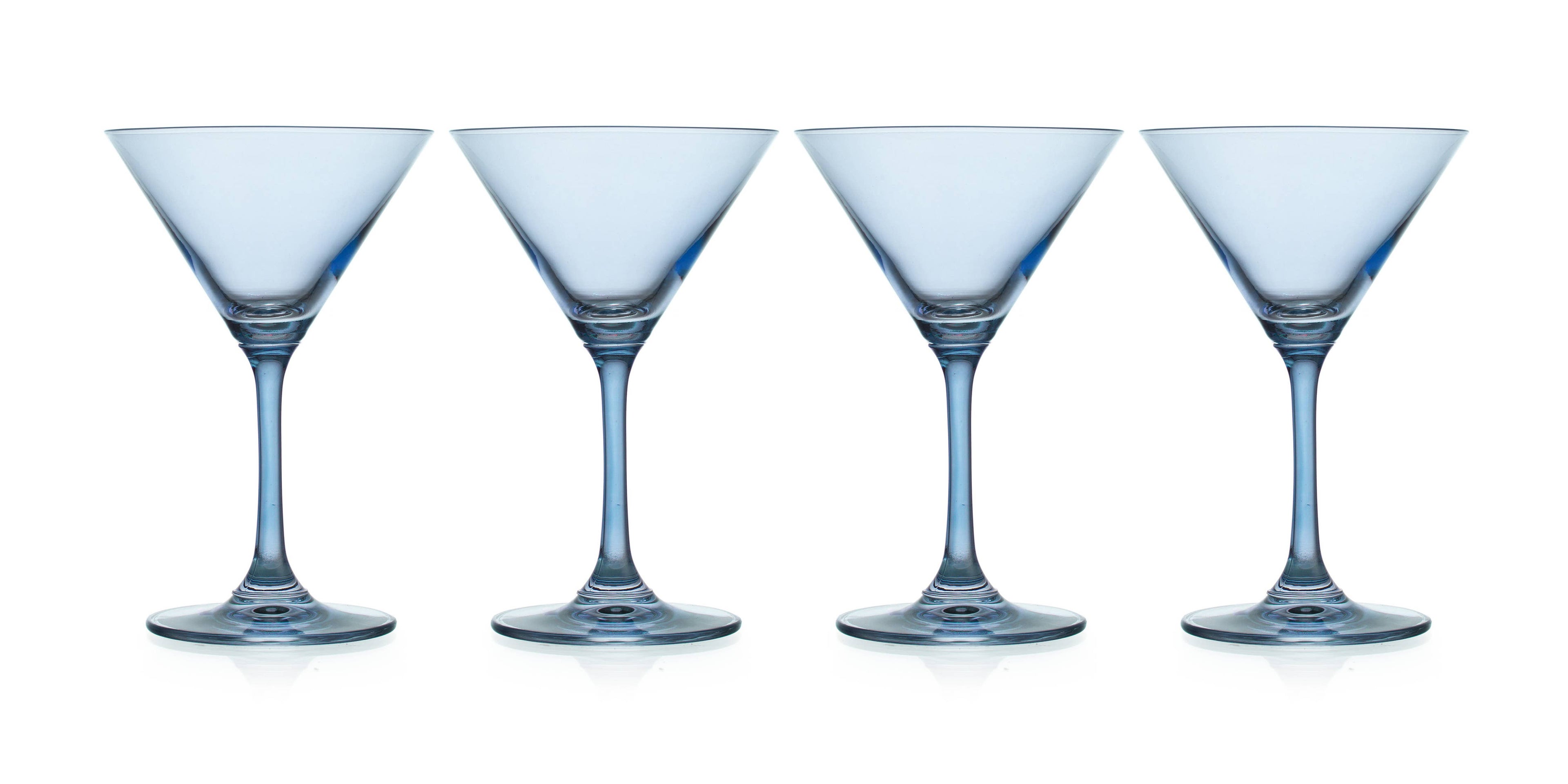 Set of Four Veneto Martini Glasses: Amethyst