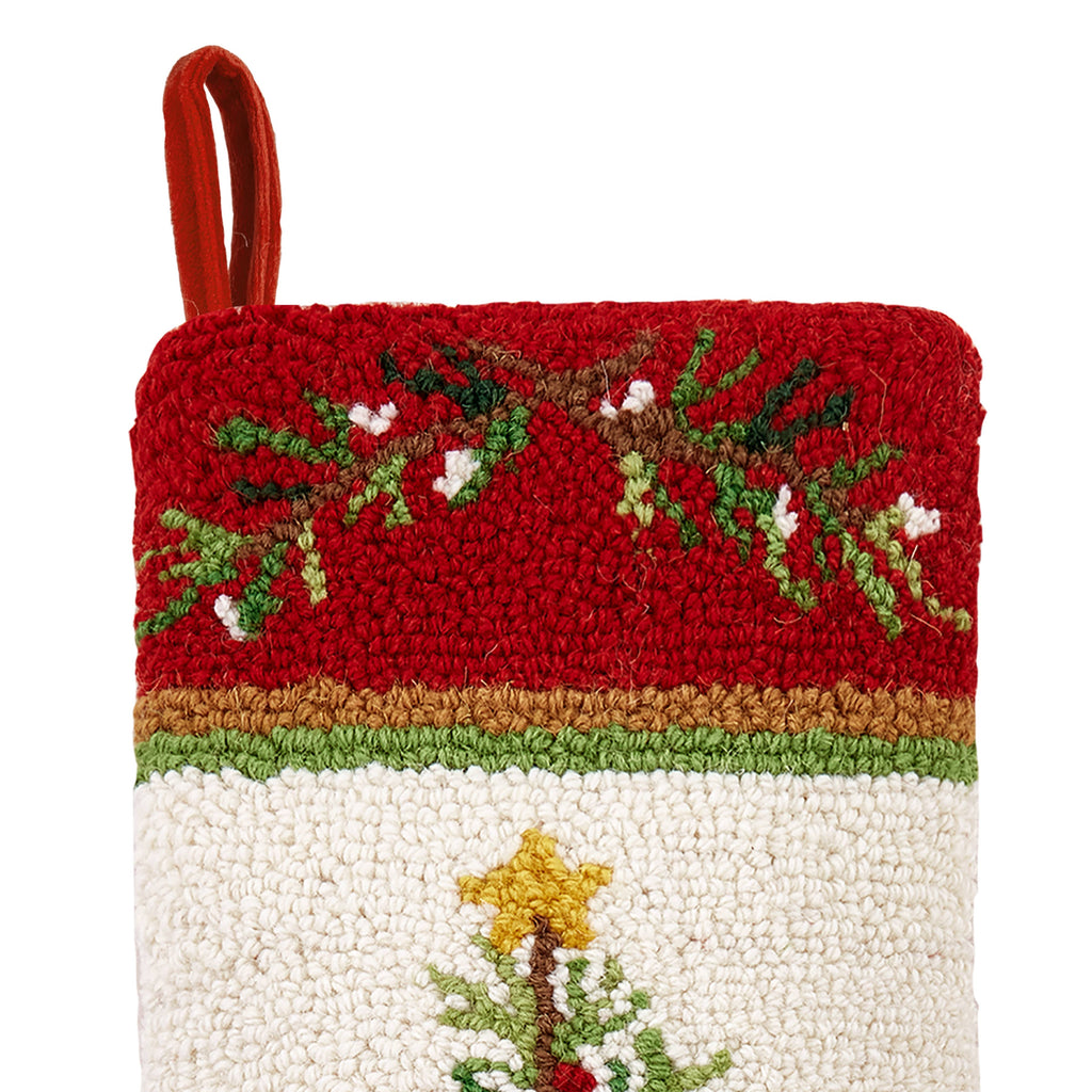 Holiday Pine Hook Stocking - Sally Eckman Roberts