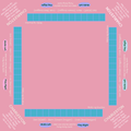 Pink Blush Mahjong Mat - ships rolled