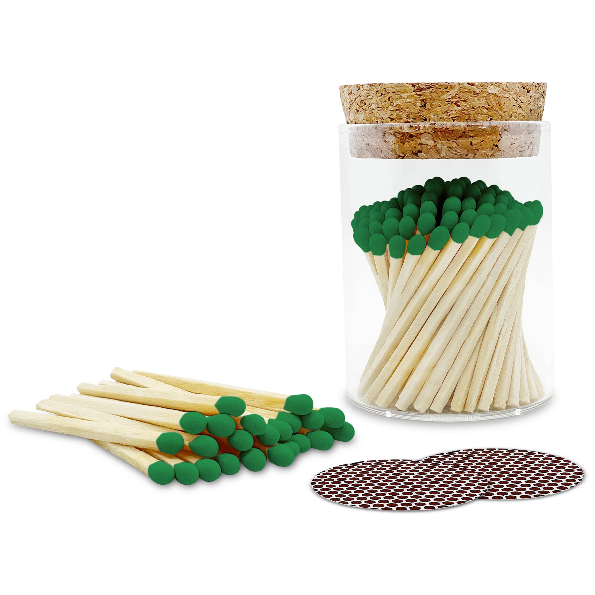 2" Matches in Cork Top Jar - Colors of Your Choice: Cherry Red
