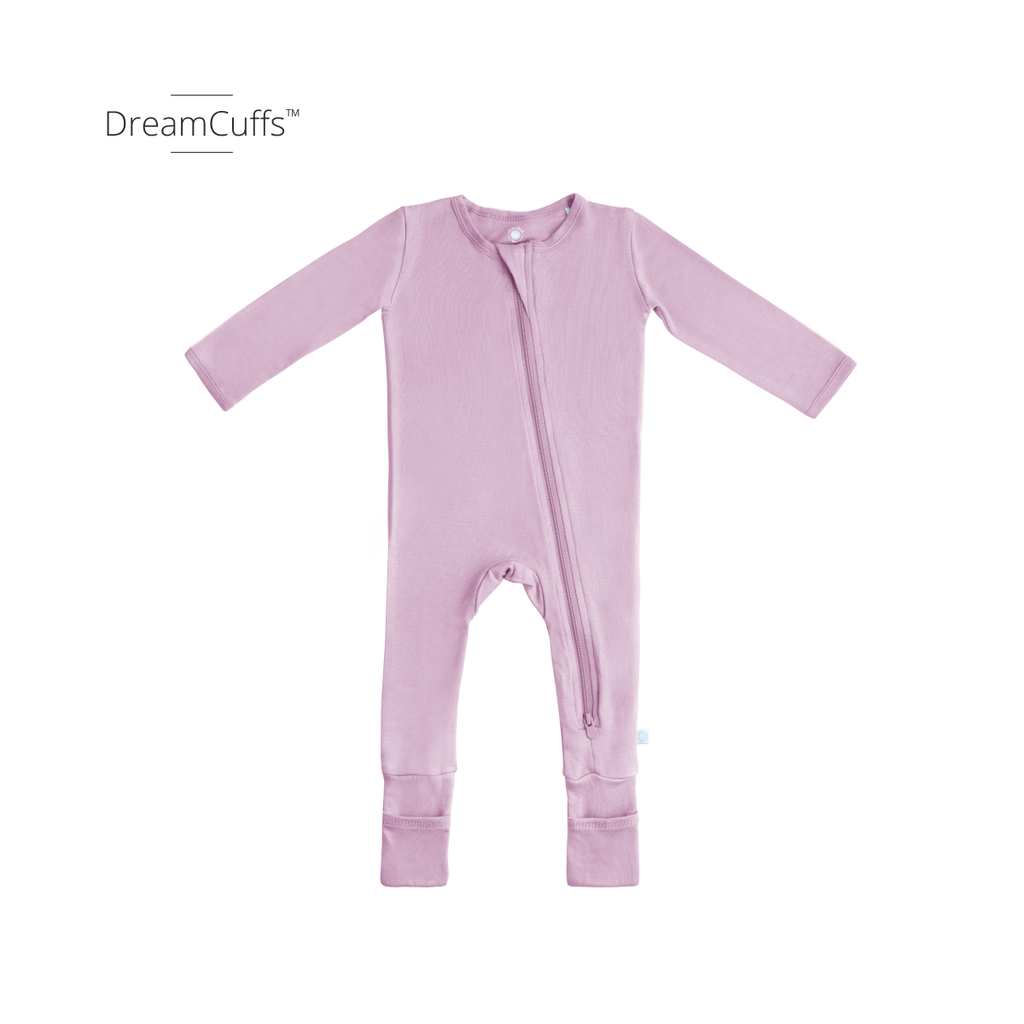 Baby Bamboo Pajamas w/ DreamCuffs™: Dusty Rose / 3 - 6 Months