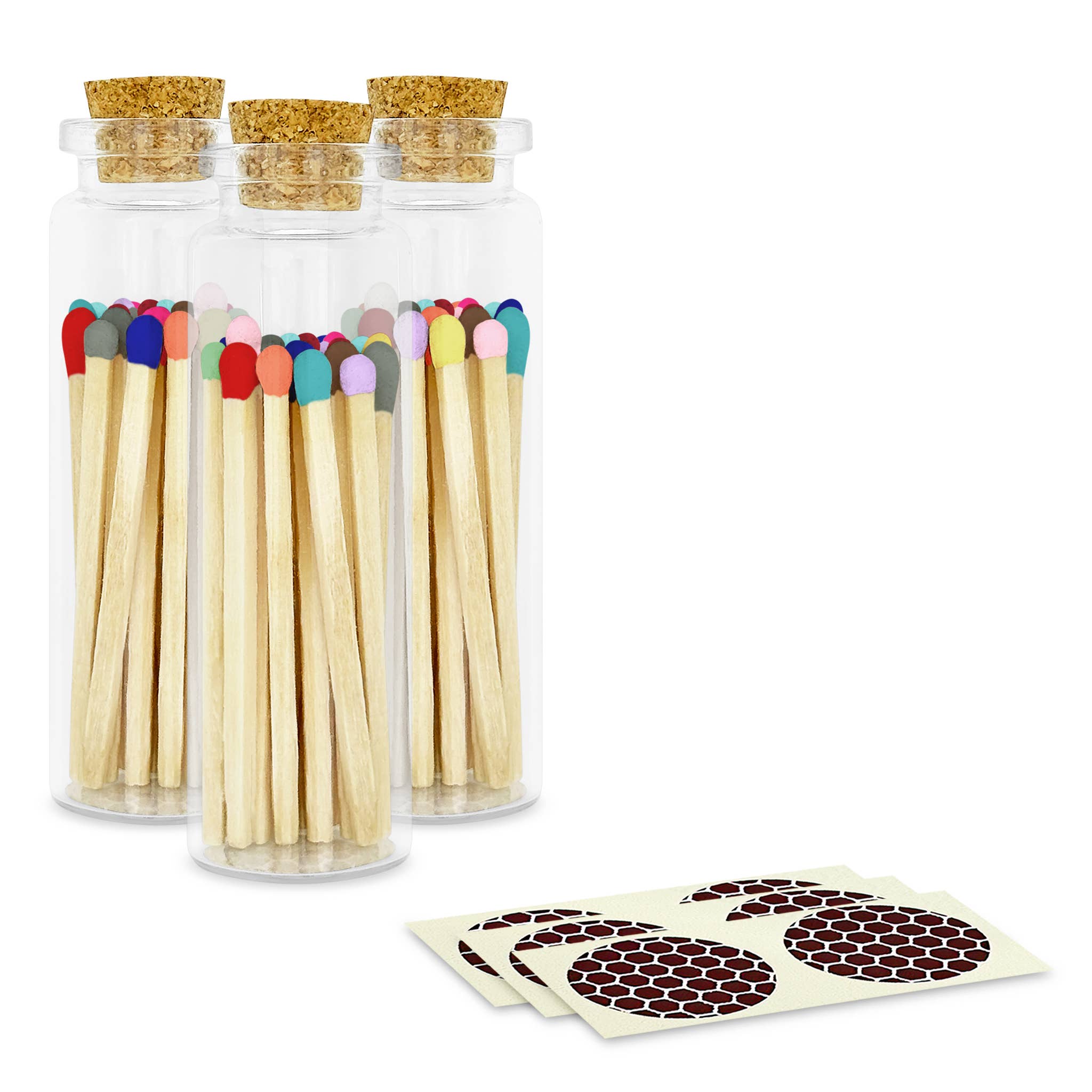 2" Matches + Small Bottle - Color of Your Choice + Strikers: Orange