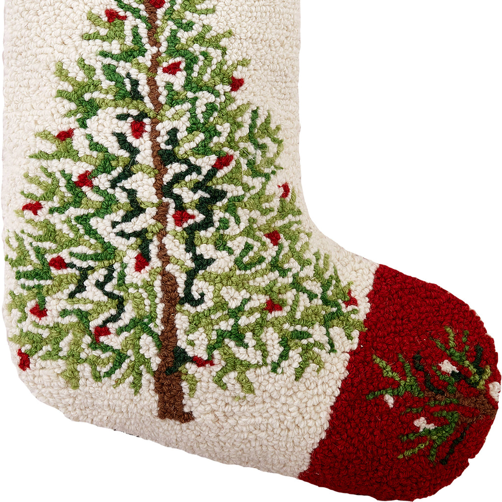 Holiday Pine Hook Stocking - Sally Eckman Roberts