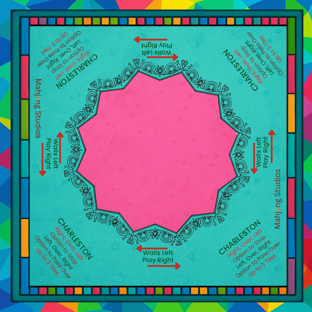 Mahjong Studios – Blue Element American Mahjong Tile Set (166 Tiles) PREORDER: Tiles +Tile Bag +Dice & Instructions + Box