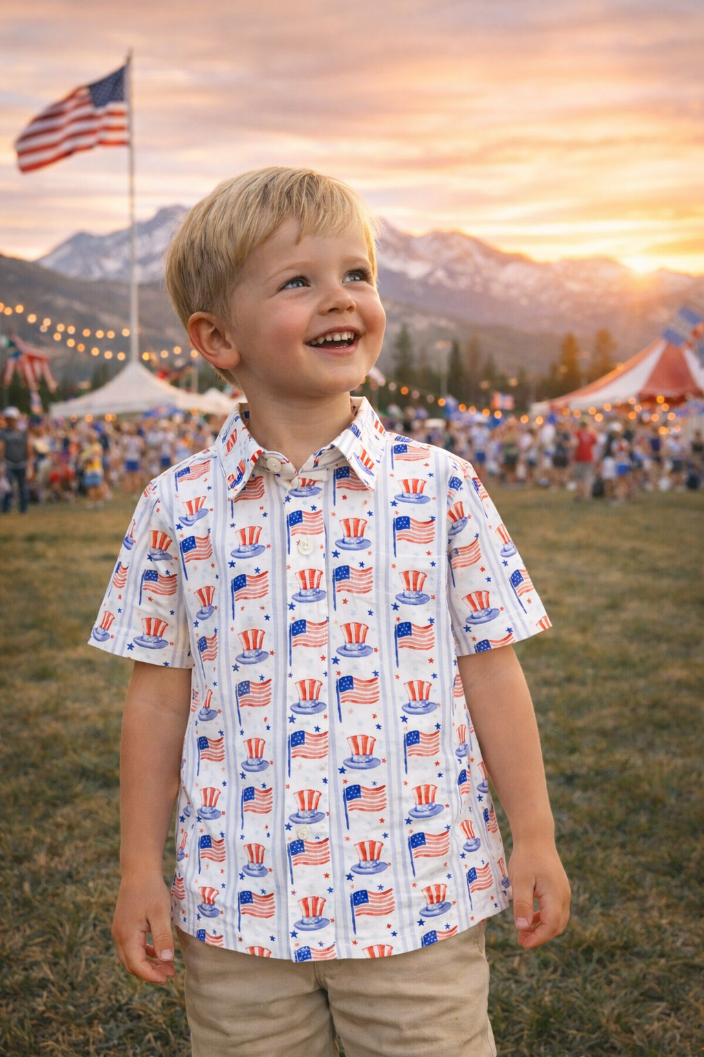 Boys Patriotic Polo : 2T