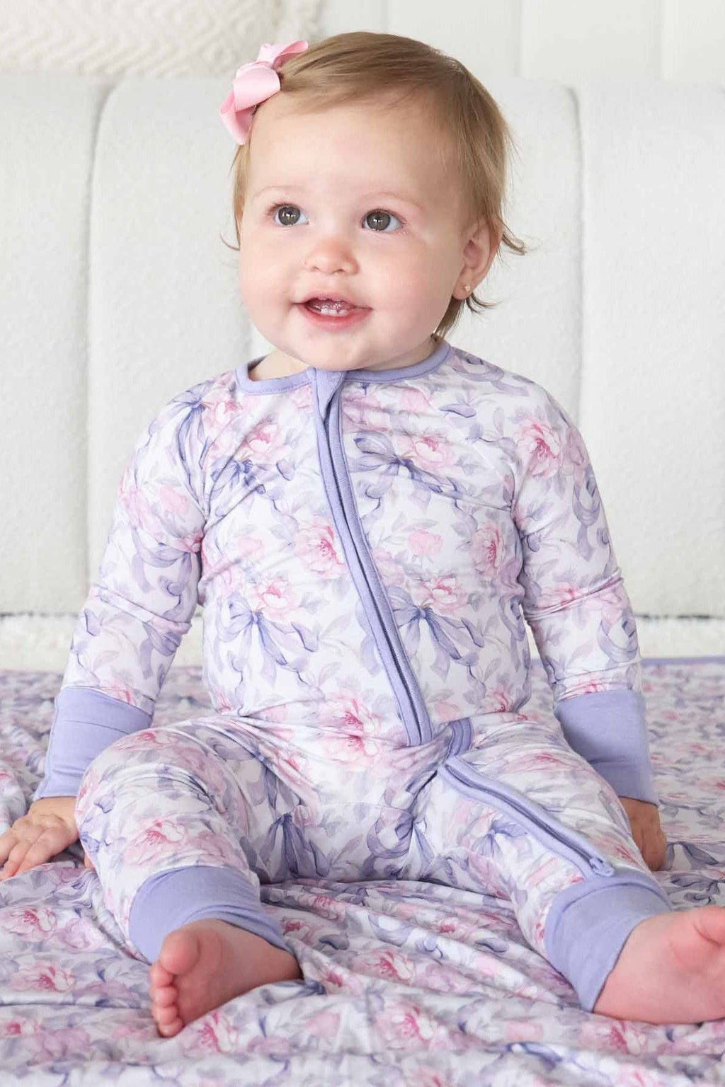 Leighton's Lavender Convertible Zip Romper: 3-6 months