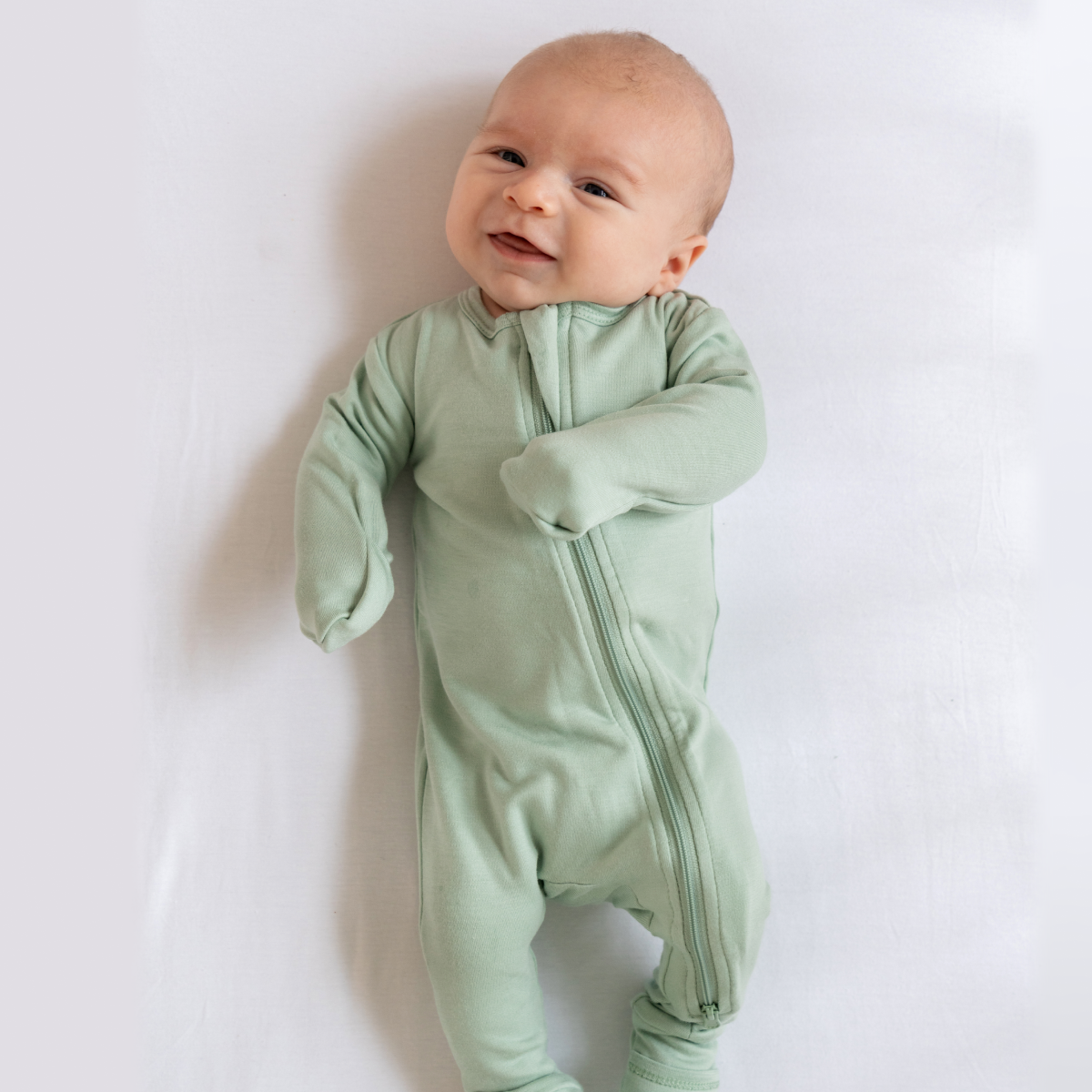 Baby Bamboo Pajamas w/ DreamCuffs™: Misty Mauve / 0 - 3 Months