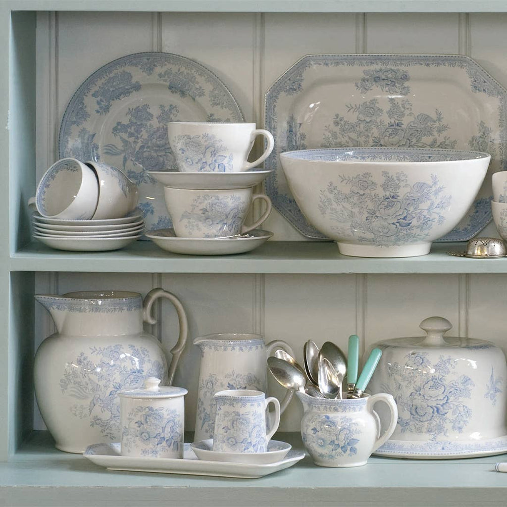 Blue Asiatic Pheasants Butter Pat Dish