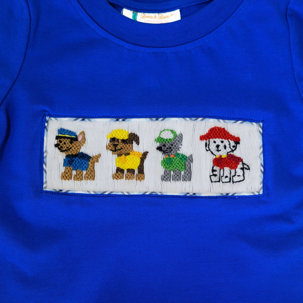Boys Paw Love Smocked Shorts Set : 18M