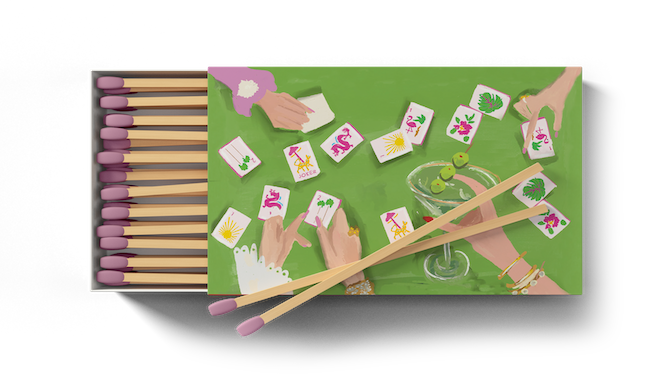 Bams Club Mahjong Match Box by Rebecca Illustrated
