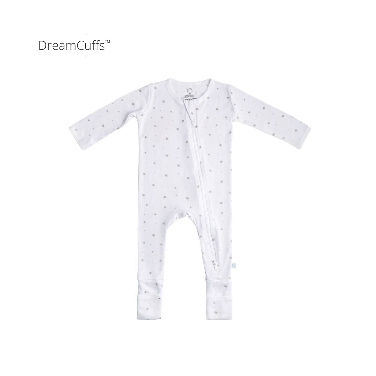 Baby Bamboo Pajamas w/ DreamCuffs™: Grey Star / 6 - 9 Months