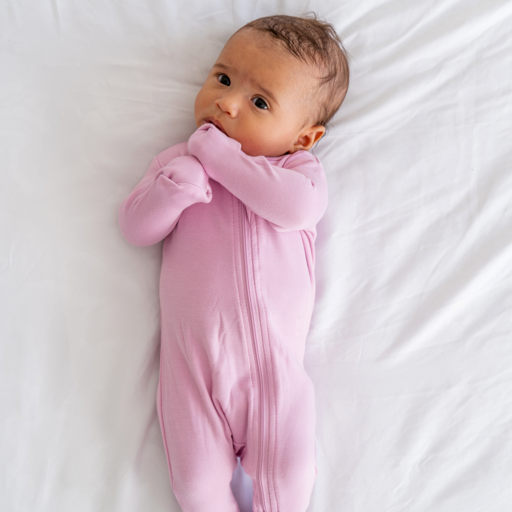 Baby Bamboo Pajamas w/ DreamCuffs™: Grey Star / 0 - 3 Months