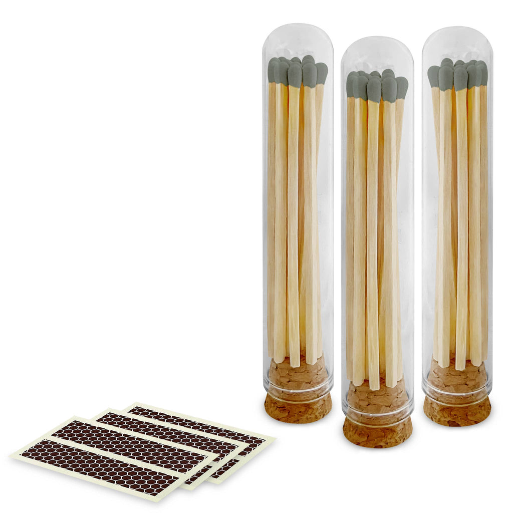 4" Matches + Mini Cloche - Colors of Your Choice + Strikers: Gray