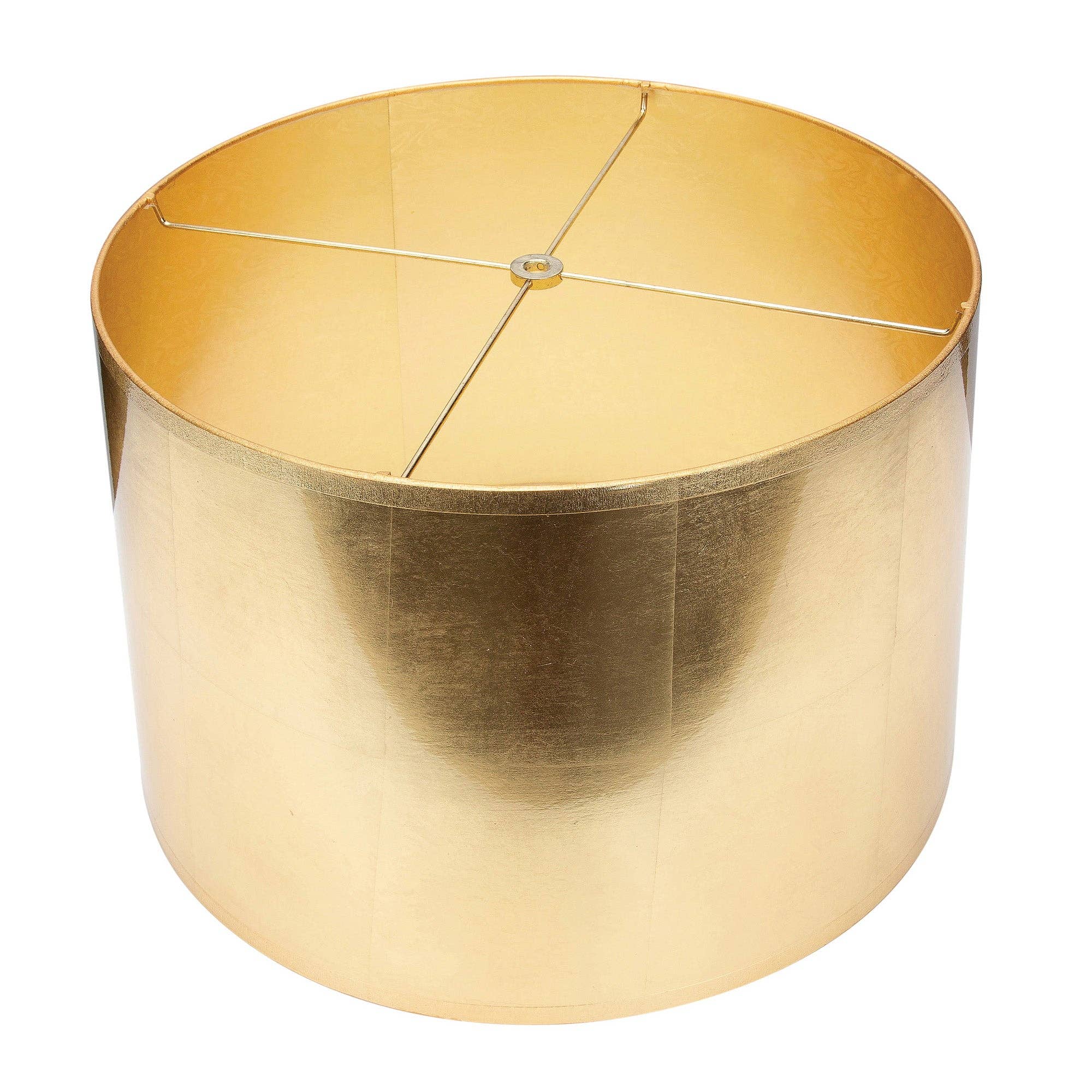 Round Tapered Gold Foil Lamp Shade 15 x 16 x 10"