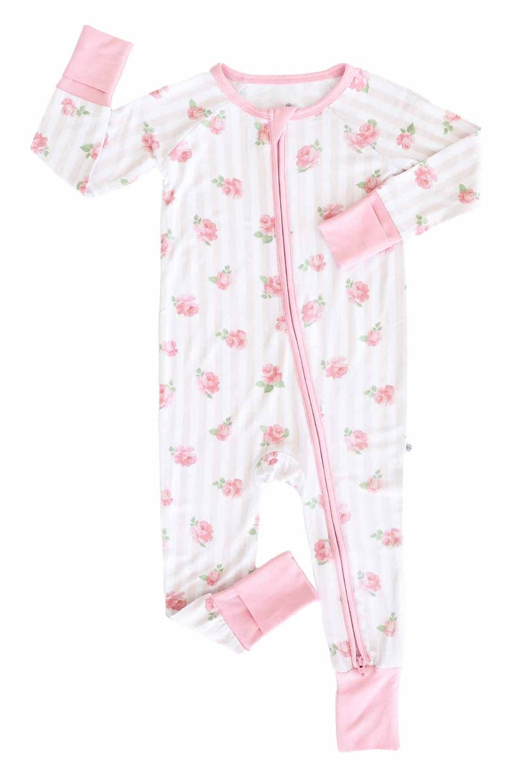 Rosy & Cozy Convertible Zip Romper: 0-3 months