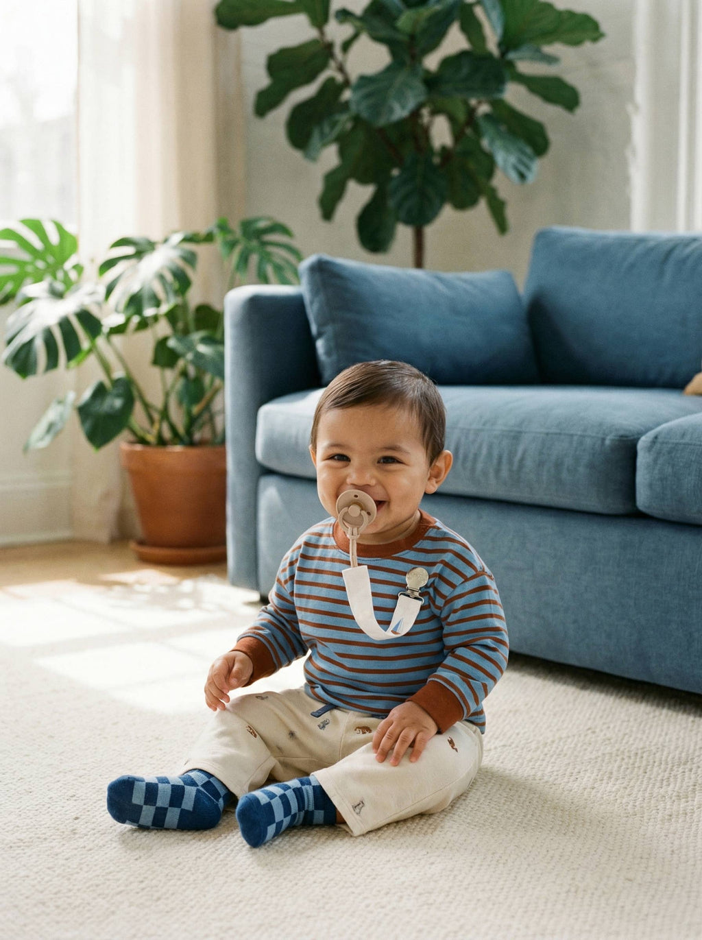 *NEW* Itzy Clip™ - Fabric Pacifier Strap: Nautical