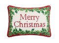 Merry Christmas Embroidered Pillow