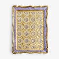 Florentine Carved Wood Rectangle Tessellated Mini Tray: Lilac
